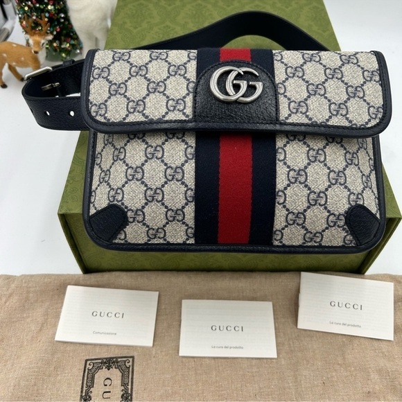 Gucci Handbags - Women’s Gucci blue/red Ophelia GG belt bag size 80 cm/32 inches adjustable